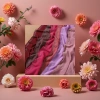 Elegant silk scarves for ladies, fashionable printed rectangular scarves for spring and summer details Picture